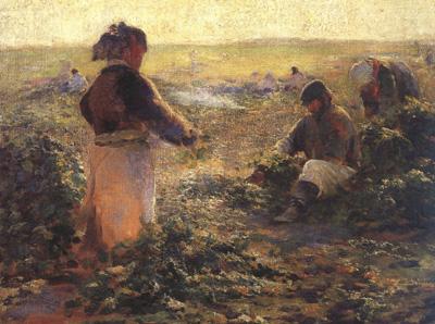 Leon Wyczolkowski Digging Beets (nn02) France oil painting art
